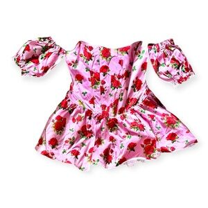 NWT Corset Floral Off-Shoulder Dress
